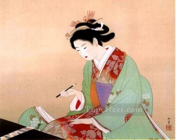 Japanese Painting - Bijinga 3 Uemura Shoen Japanese